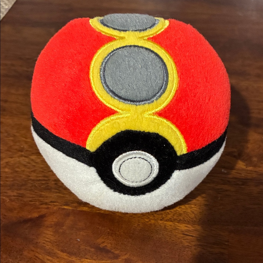 Pokemon Red and Yellow Stuffed Pokeball